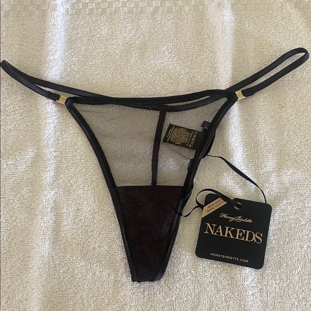 Honey Birdette Black Mesh Panty